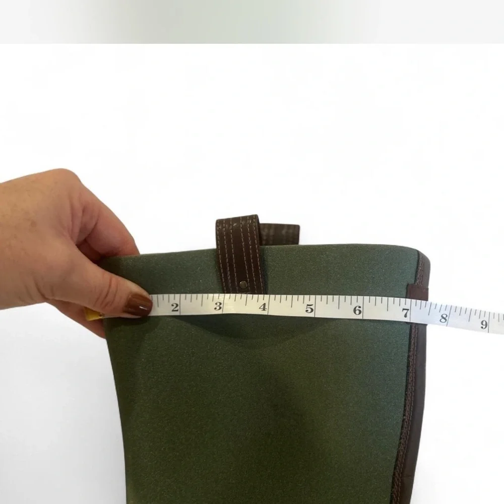 AETREX Green Brown Neoprene Pull On Tall Winter Rain Boots Waterproof Size 8 - Picture 8 of 8